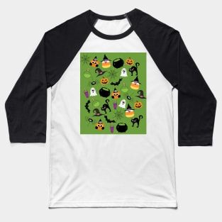 Halloween (green) Baseball T-Shirt